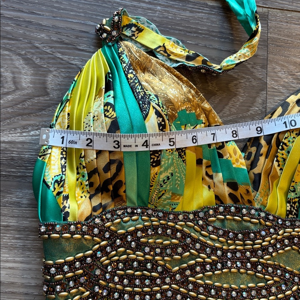 BICICI. Vibrant Multicolor Halter Maxi Dress with “matching shawl/wrap.”
Size. L - Picture 16 of 16